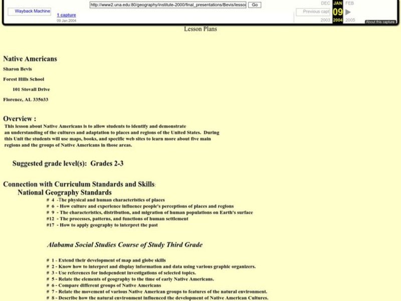 Native Americans Lesson Plan