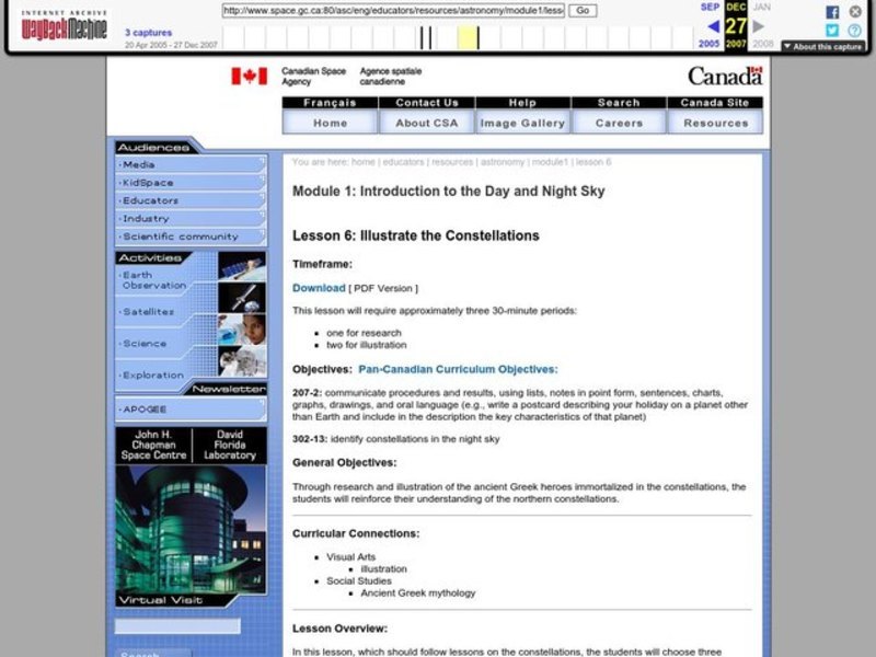 Illustrate the Constellations Lesson Plan