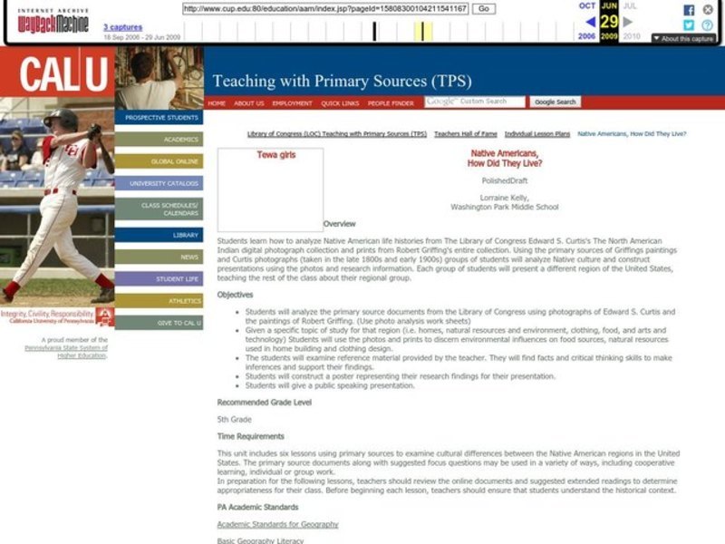 Social Studies: How Did Native Americans Live? Lesson Plan