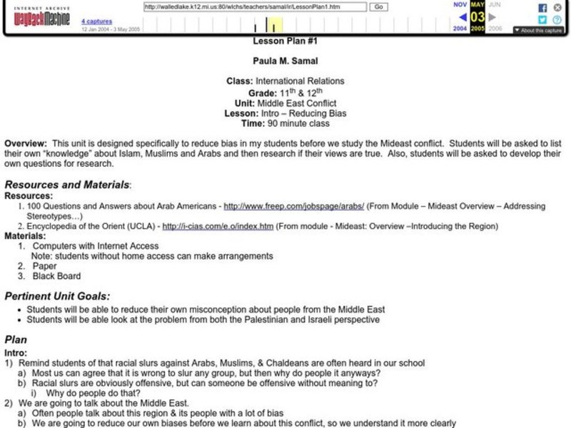 Reducing Bias Lesson Plan