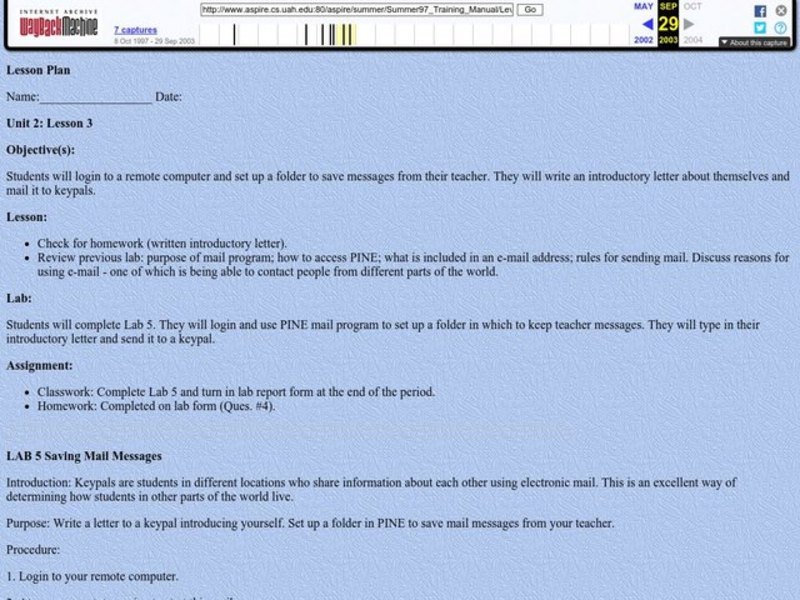 Letter to My Keypals Lesson Plan