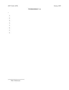 Worksheet 12 Worksheet