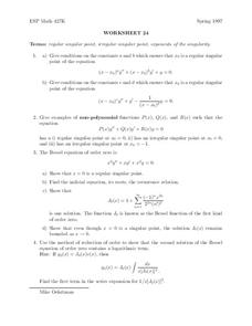 Worksheet 24 Worksheet