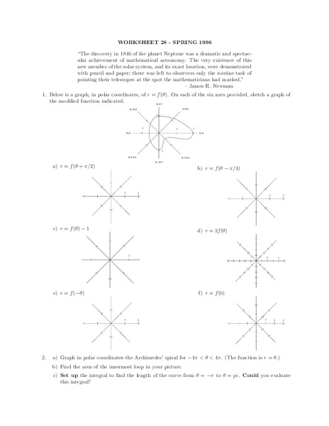 Worksheet 28 - Spring 1996 Worksheet