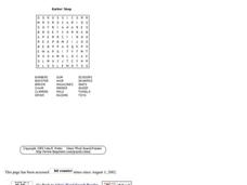 Barber Shop Worksheet