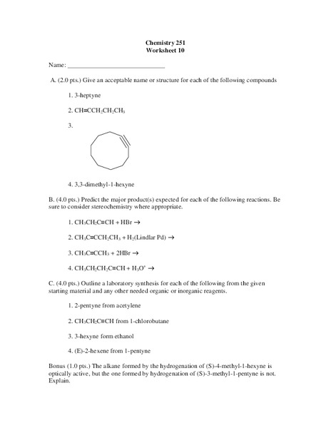 Compounds and Reactions Worksheet