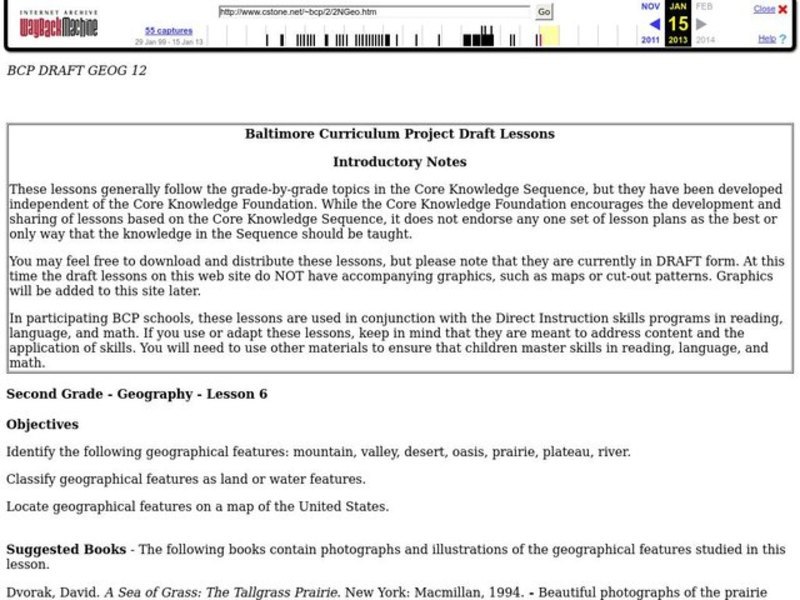 Geography Lesson Plan