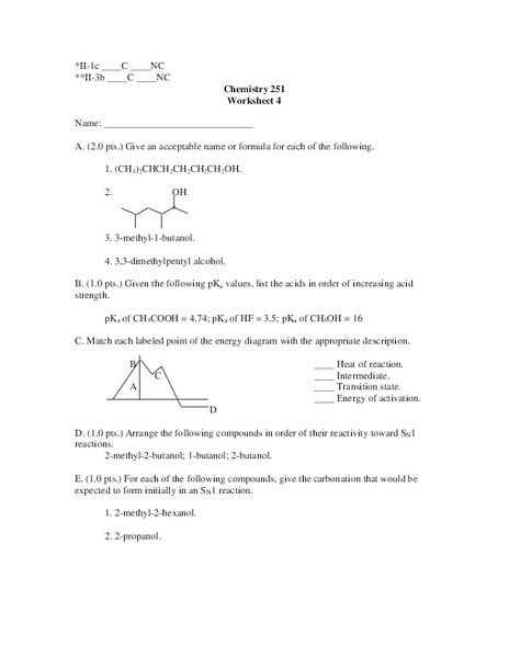 Chemical Compounds Worksheet