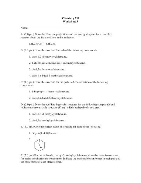 Chemical Compounds Worksheet