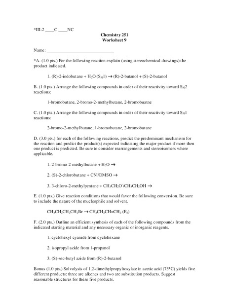 Chemical Compounds Worksheet