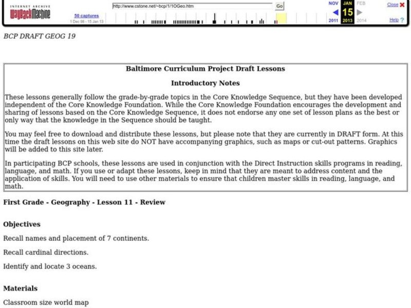 Geography Lesson Plan