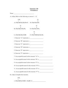 Chemical Compounds and Reactions Worksheet