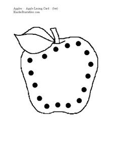 Apple Lacing Card Worksheet