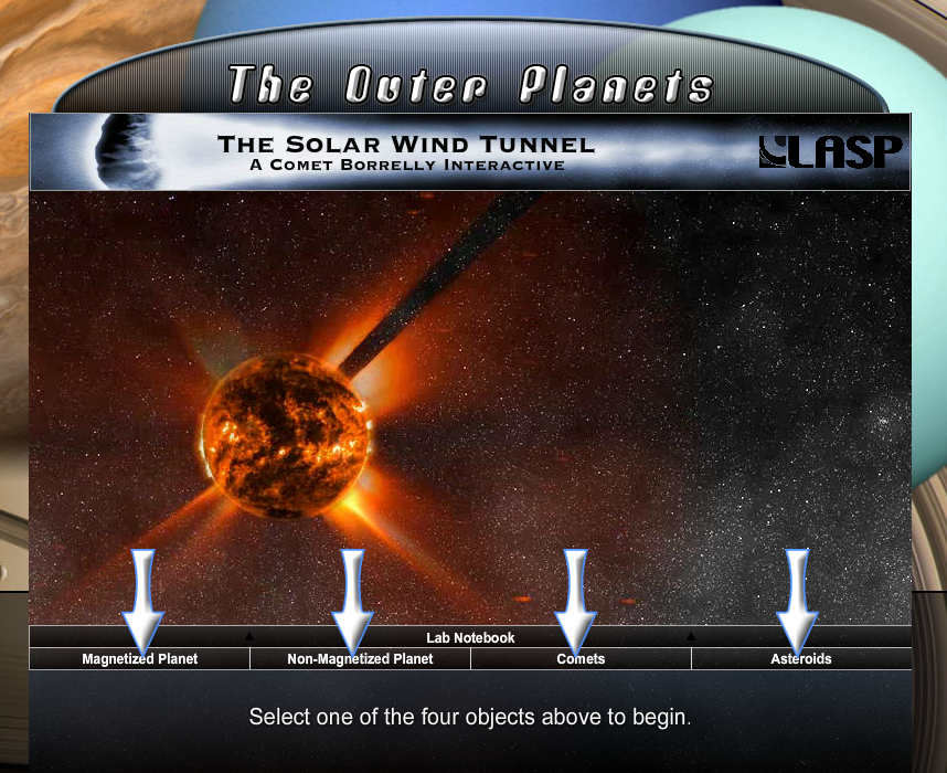 The Solar Wind Tunnel Interactive