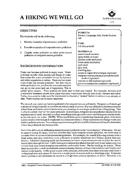 A Hiking We Will Go Lesson Plan