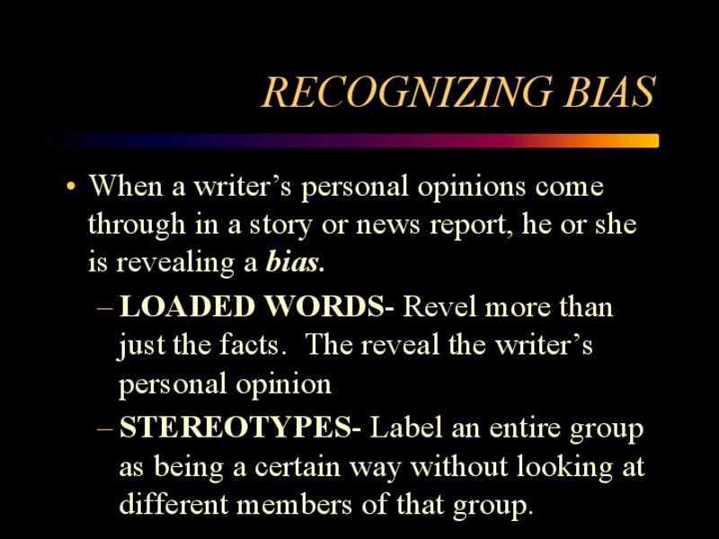 Recognizing Bias PPT
