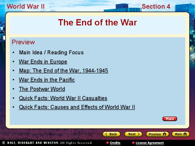 The End of the War: WWII PPT