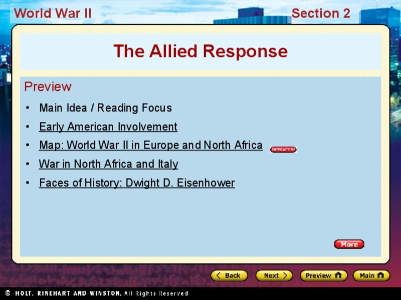 World War II - The Allied Response PPT