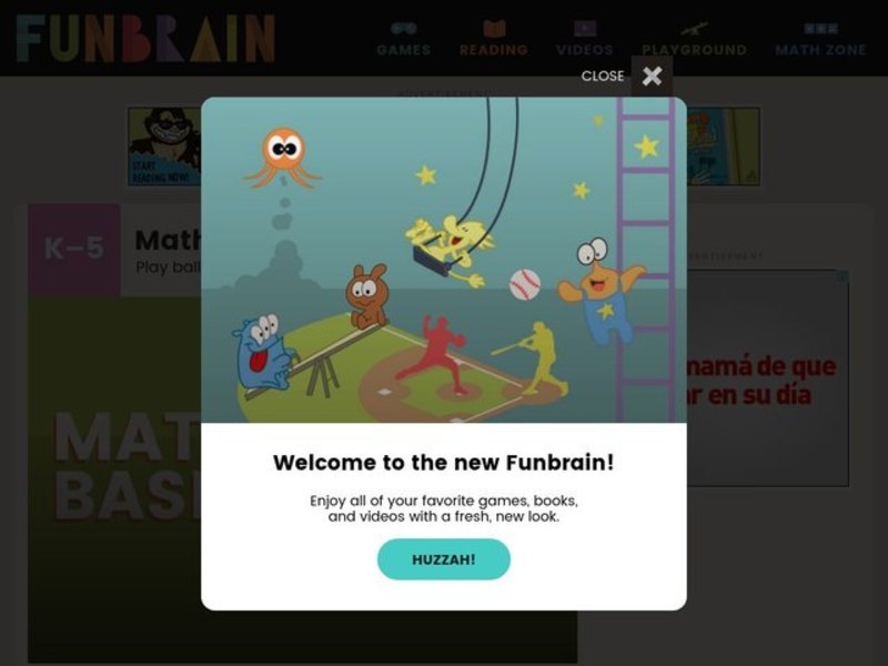 Math Baseball Interactive