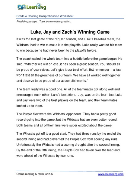 Luke, Jay and Zach's Winning Game Worksheet