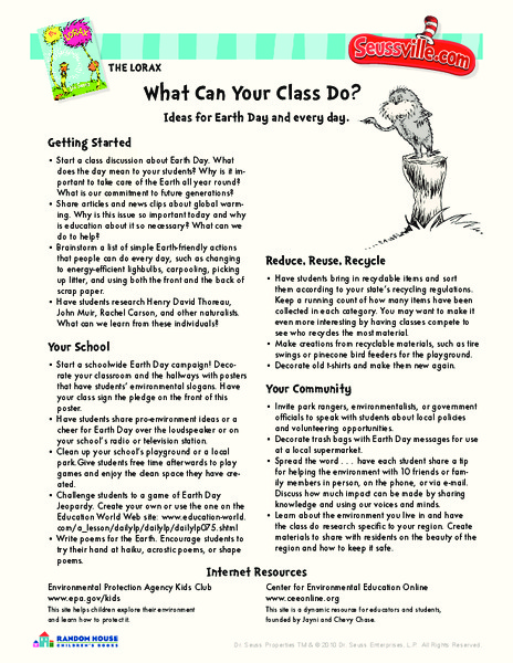 What Can Your Class Do? Activity