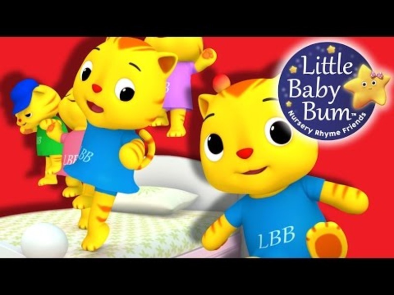Five Little Kittens Jumping On The Bed Instructional Video