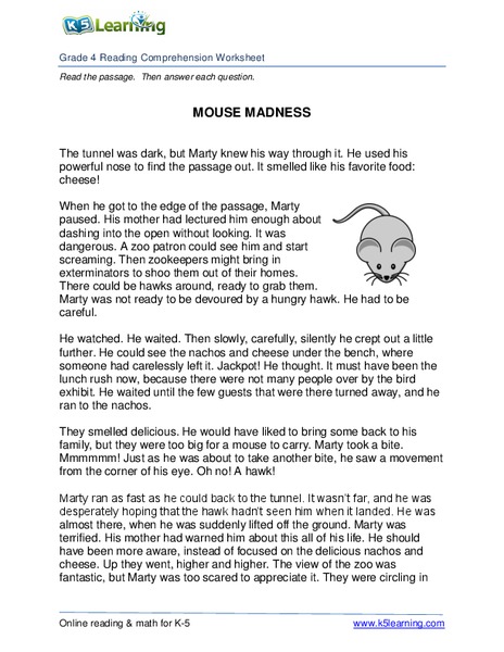 Mouse Madness Worksheet