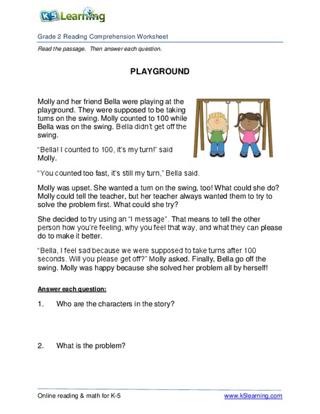 Playground Worksheet