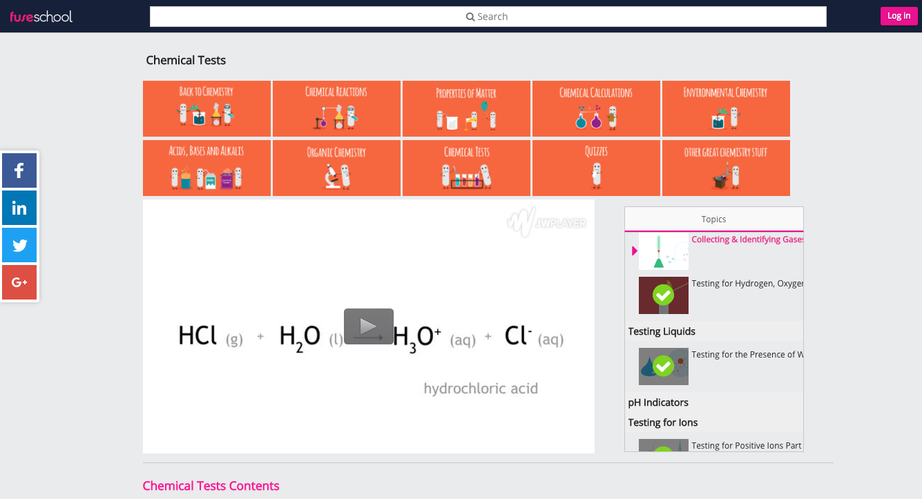 Collecting and Identifying Gases Instructional Video