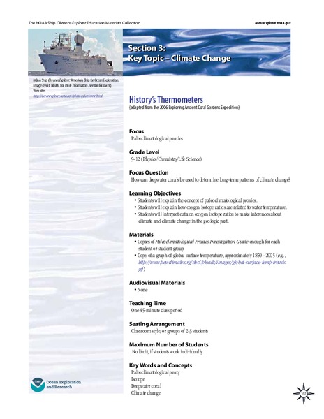 History's Thermometers Lesson Plan