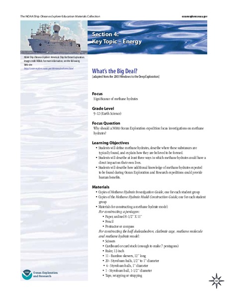 What's the Big Deal? Lesson Plan