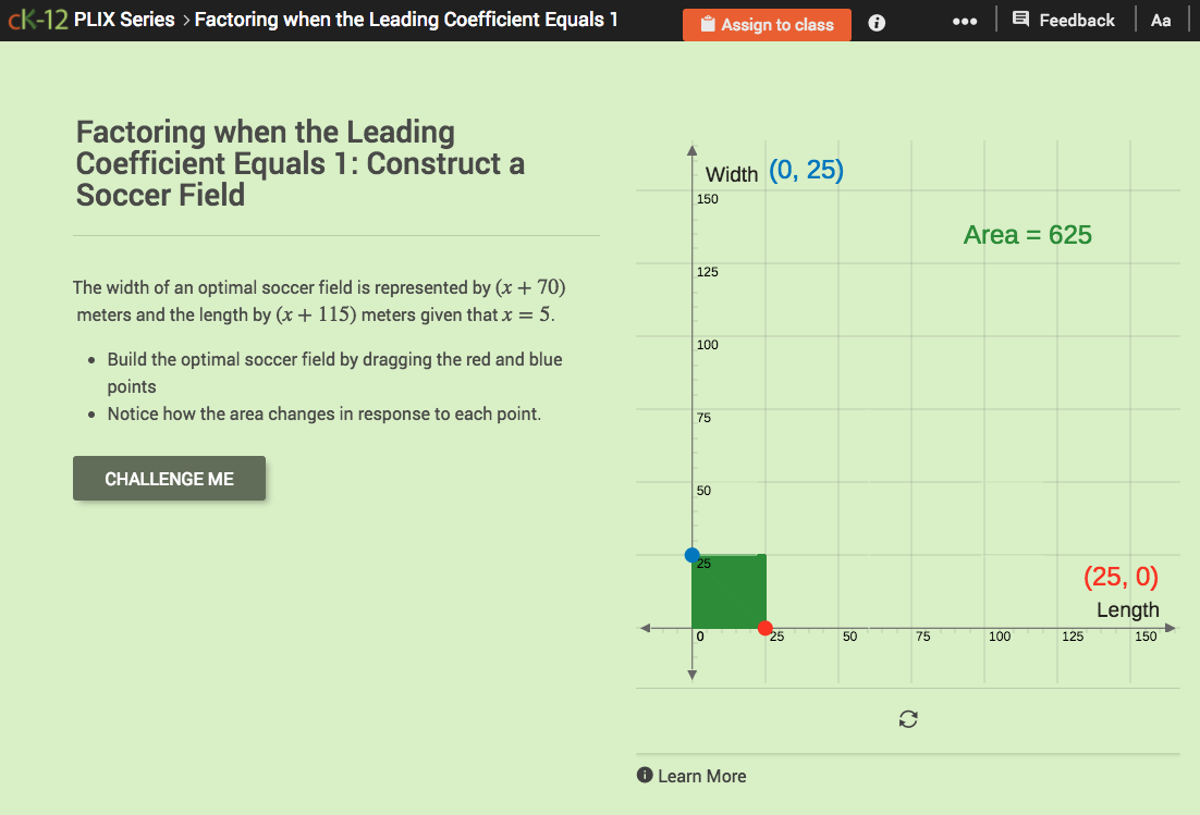 Using Quadratic Equations to Solve Problems: Construct a Soccer Field Interactive