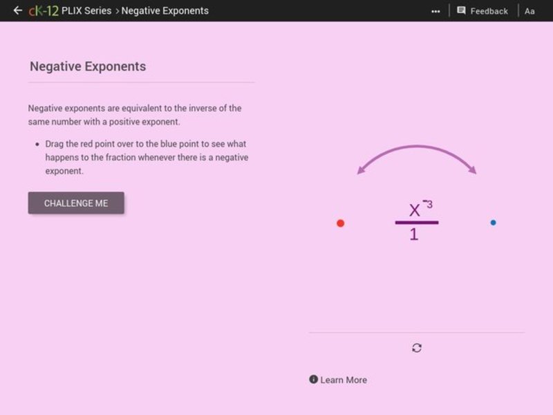 Negative Exponents Interactive