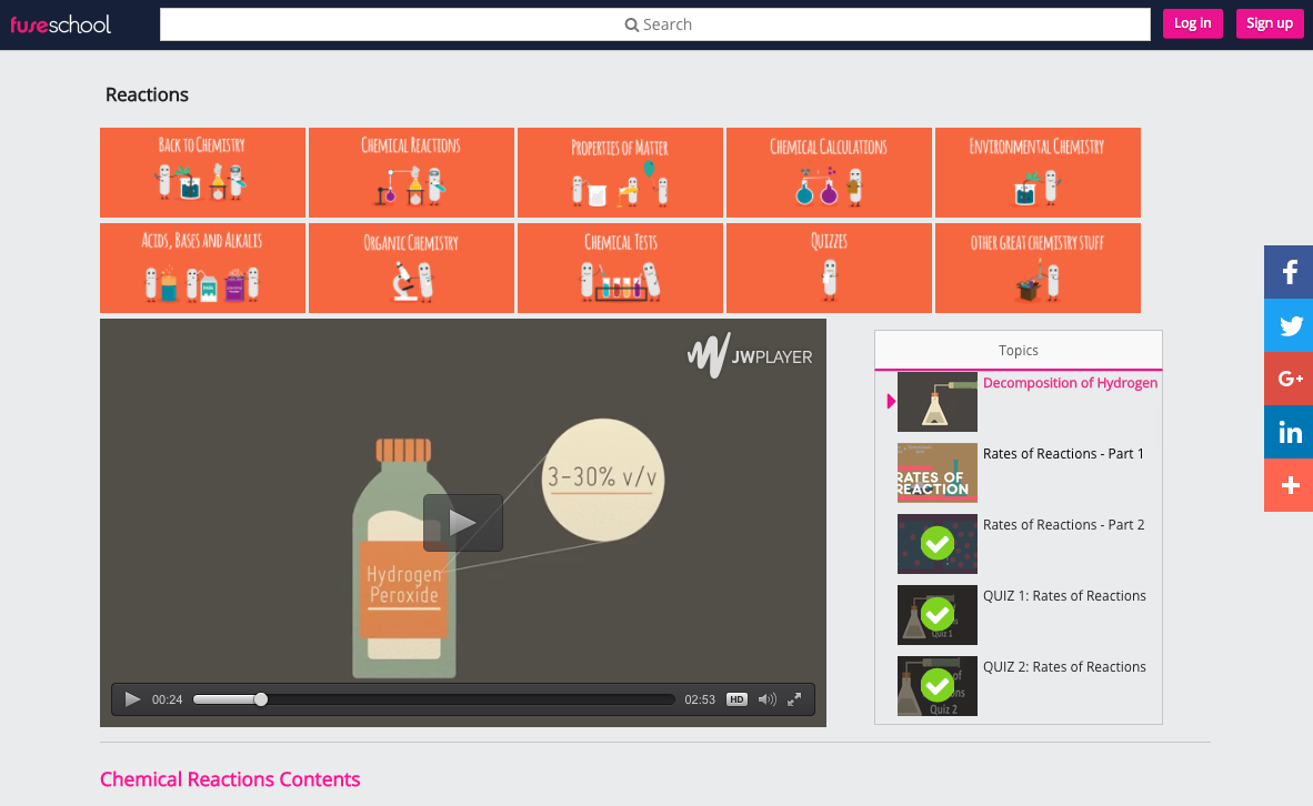 Decomposition of Hydrogen Peroxide Instructional Video