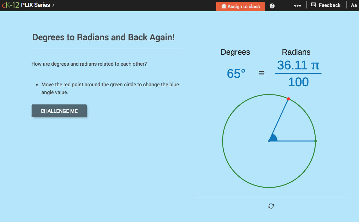 Six Trigonometric Functions and Radians: Degrees to Radians and Back Again! Interactive