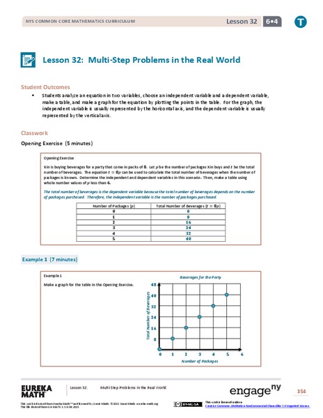 Multi-Step Problems in the Real World Lesson Plan