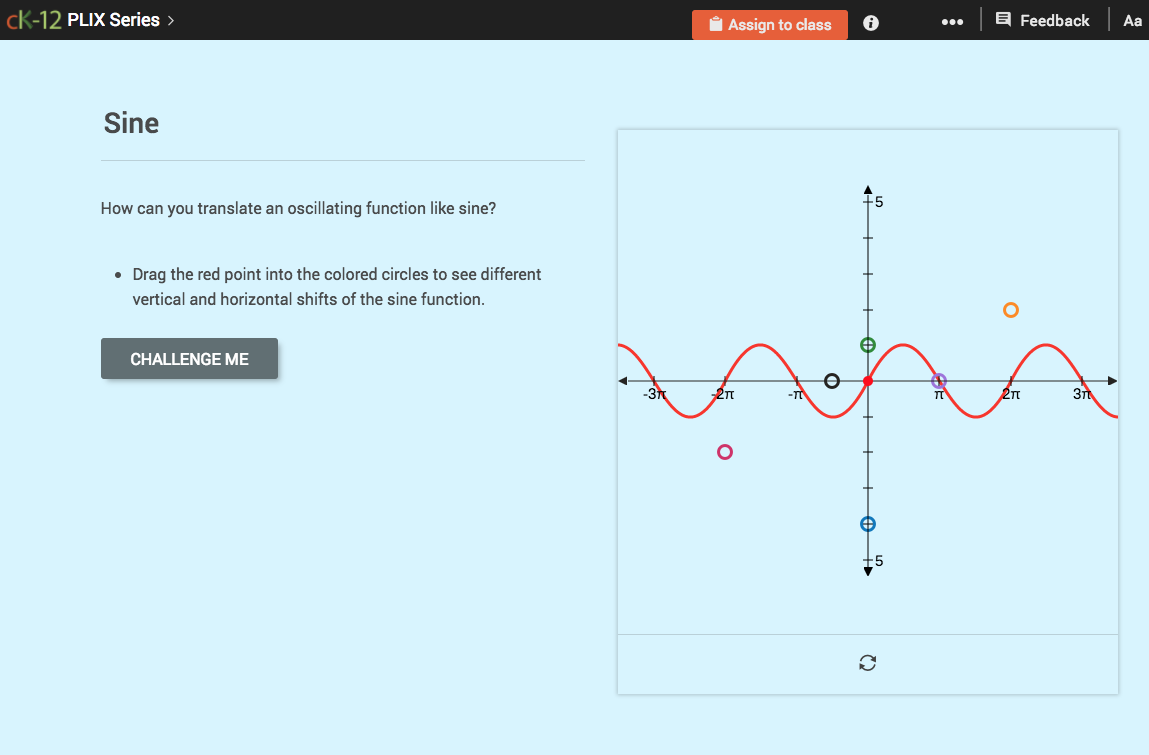 Horizontal Translations or Phase Shifts: Sine Interactive