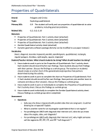 Properties Lesson Plan