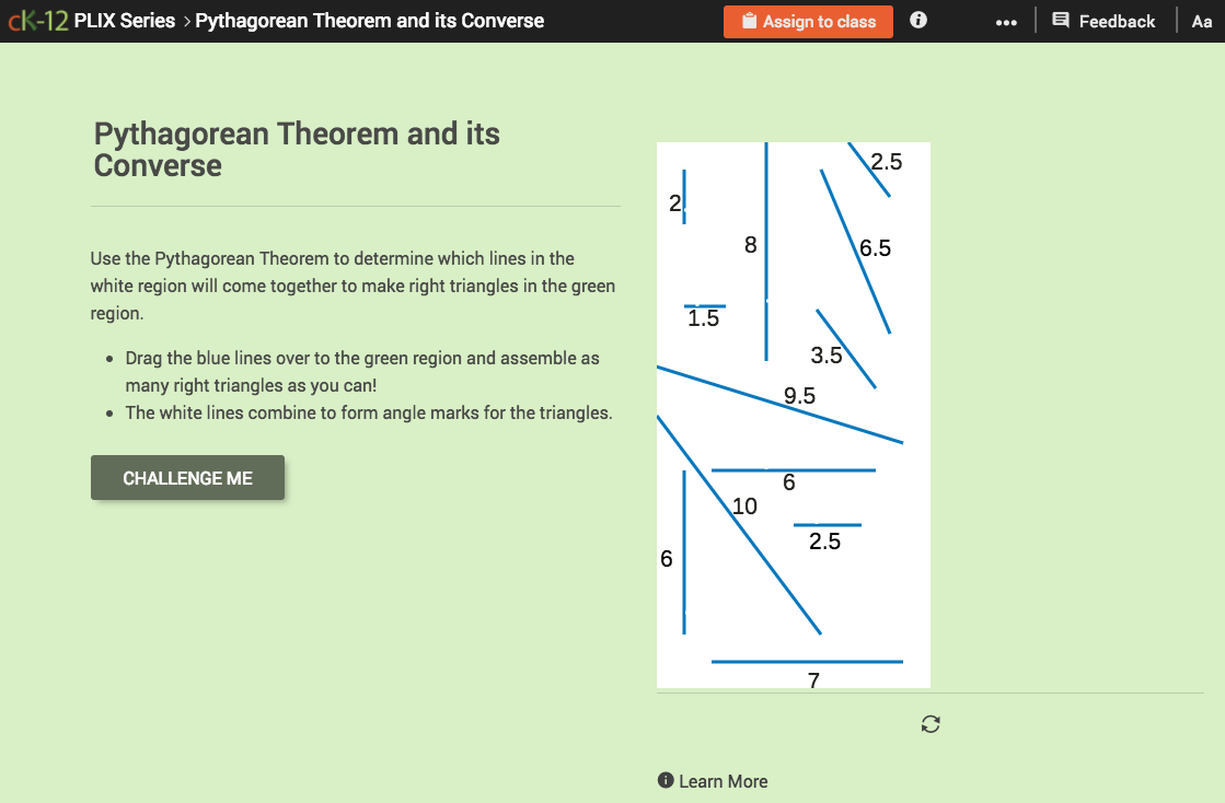 Pythagorean Theorem and Its Converse Interactive