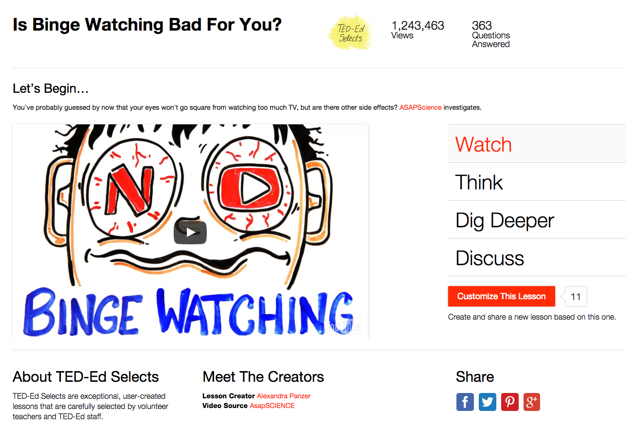 Is Binge Watching Bad For You? Instructional Video