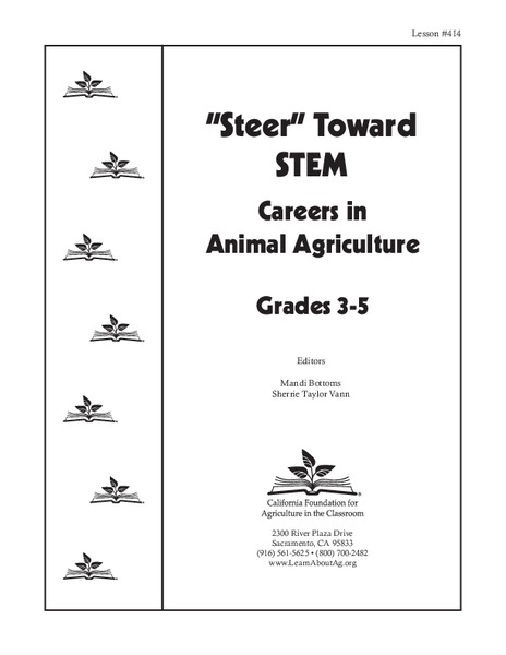 "Steer" Toward STEM: Careers in Animal Agriculture Unit Plan