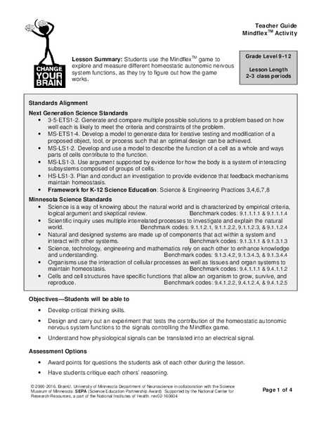 Mindflex Activity Lesson Plan