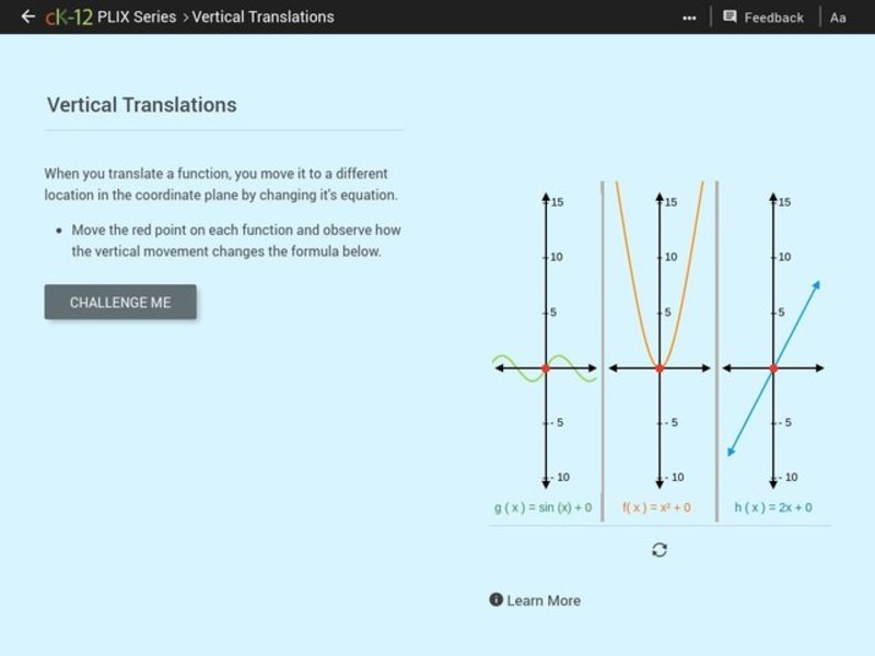 Vertical Translations Interactive