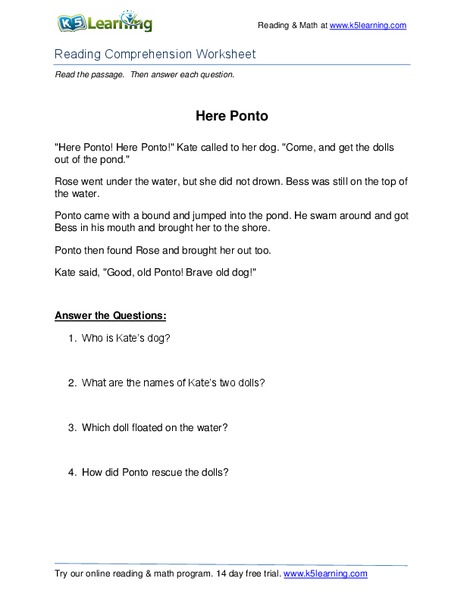 Here Ponto Worksheet