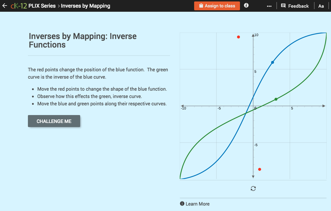 Inverses by Mapping: Inverse Functions Interactive