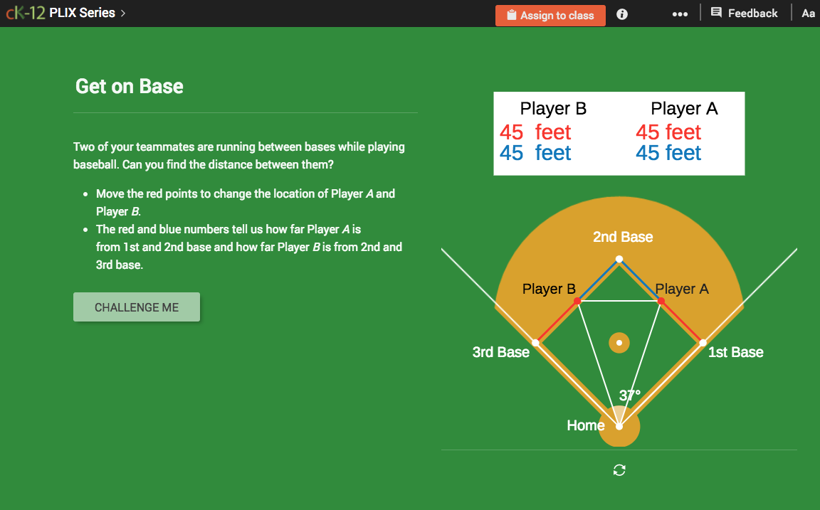 Law of Cosines: Get on Base Interactive