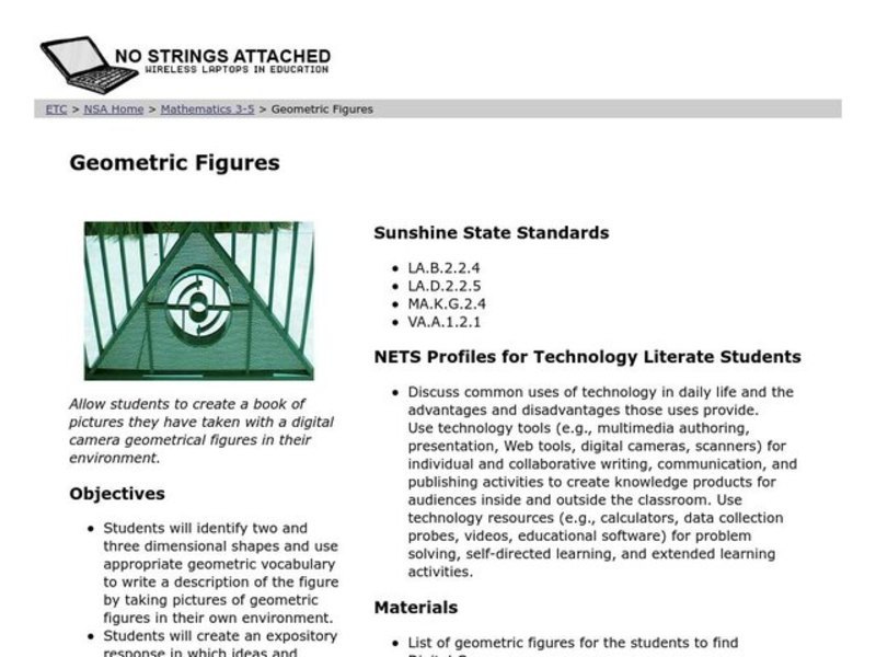 Geometric Figures Lesson Plan