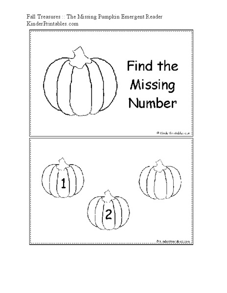 Missing Pumpkin Emergent Reader Worksheet