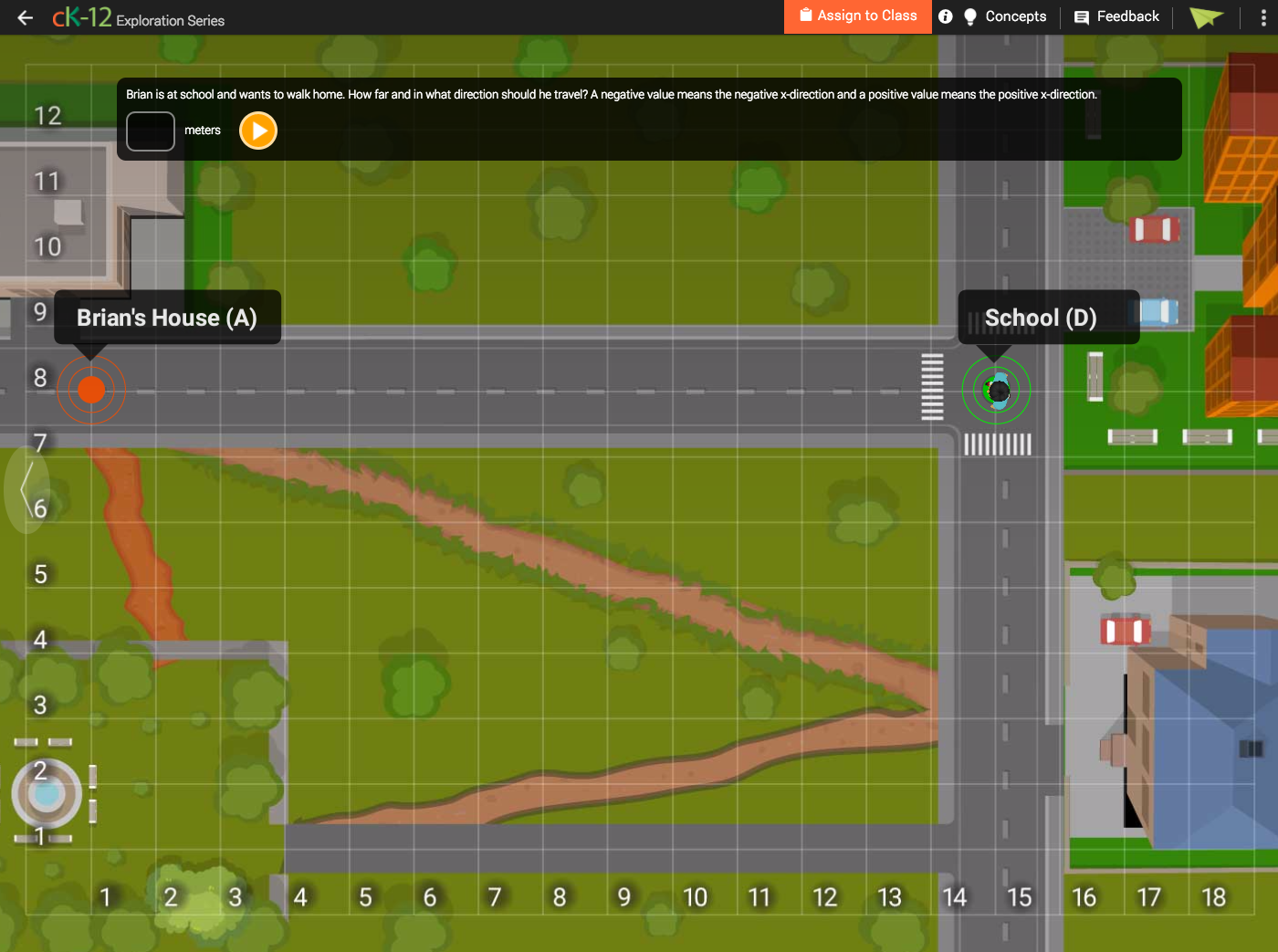 Position and Displacement Simulation Interactive