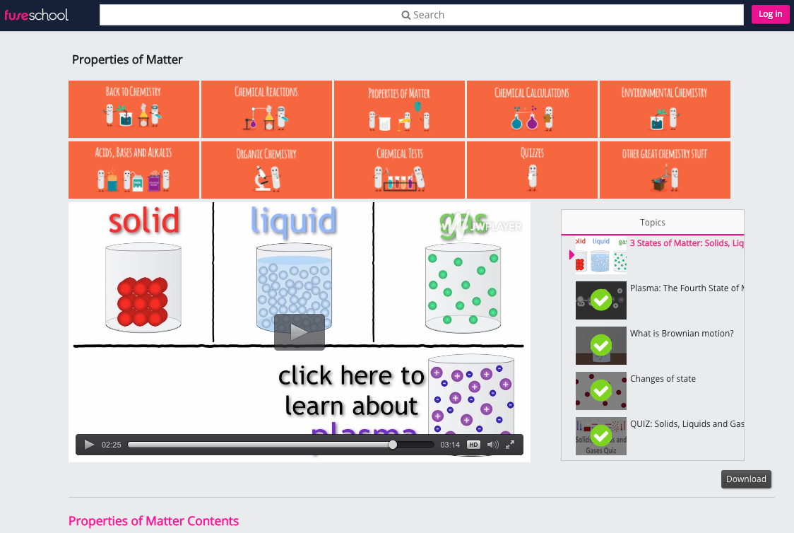 3 States of Matter: Solids, Liquids and Gases Instructional Video